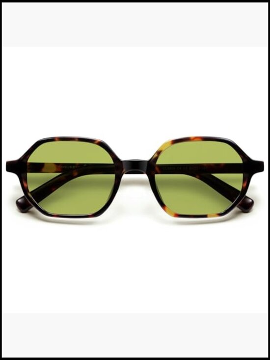 Hexagon Square Polarized Sunglasses Retro Unisex Shield Frame